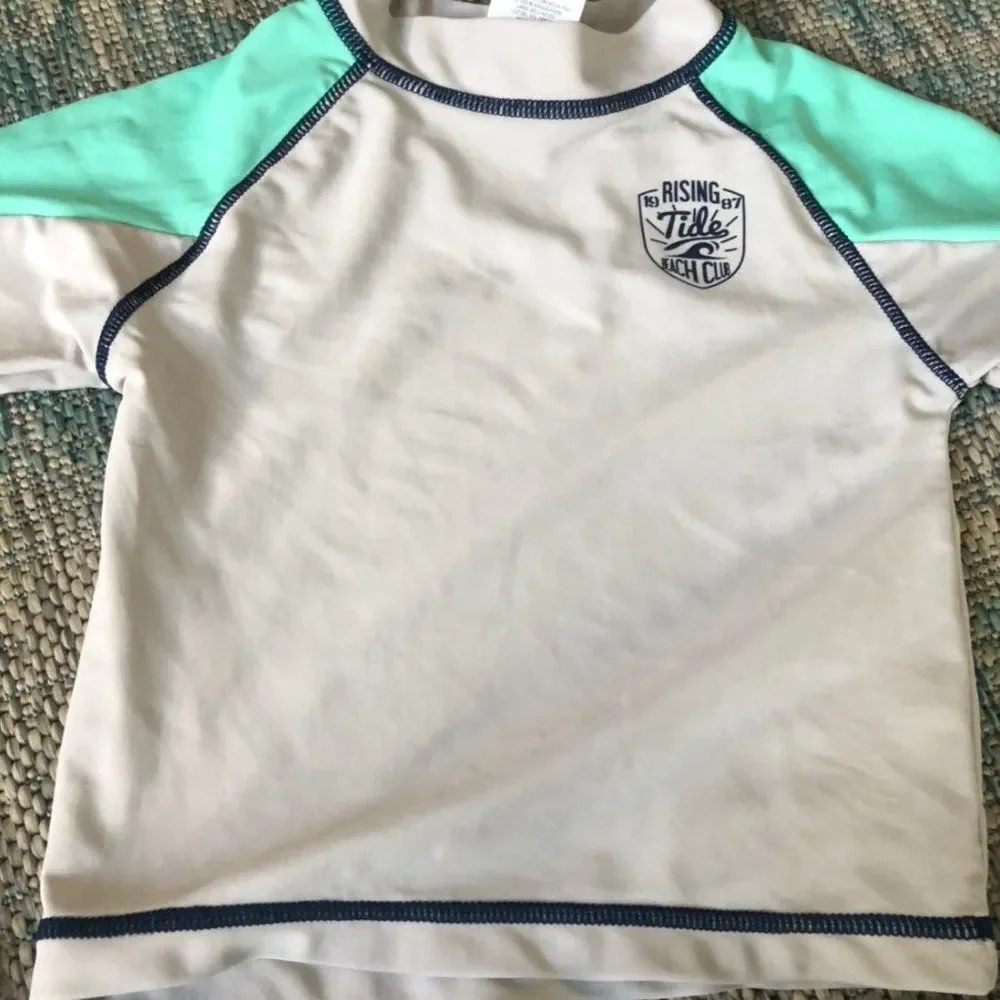 baby boys 12 month rash guard shorts set swim suit lot